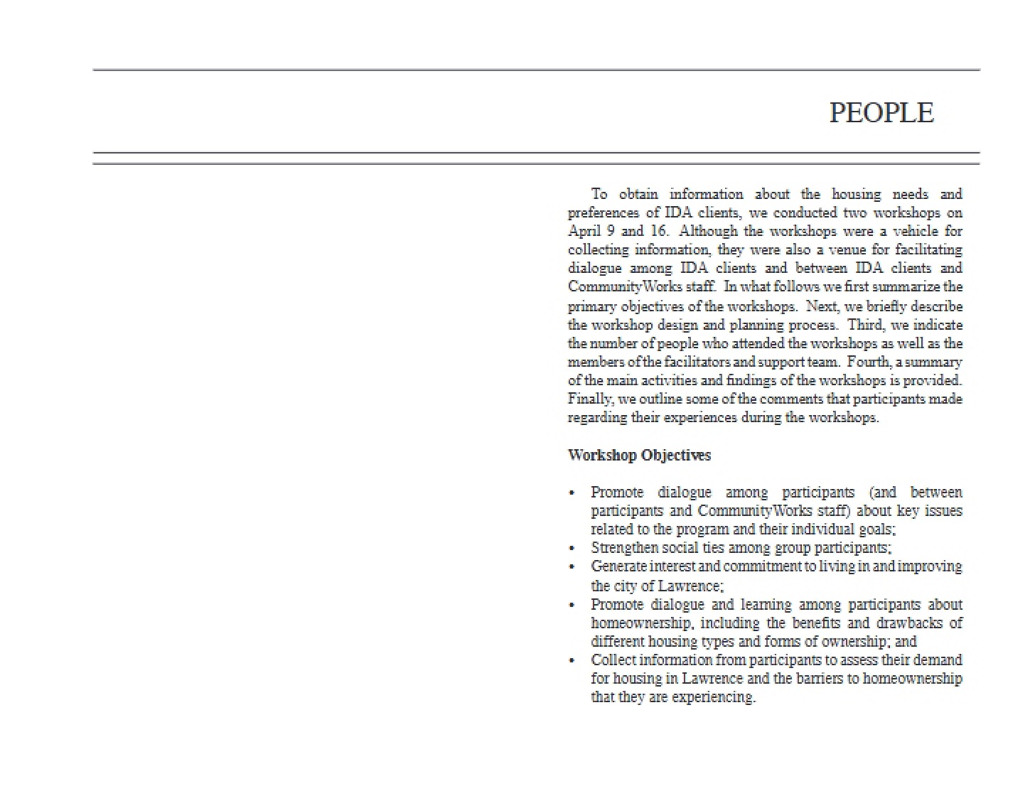 PEOPLE Contextual Overview