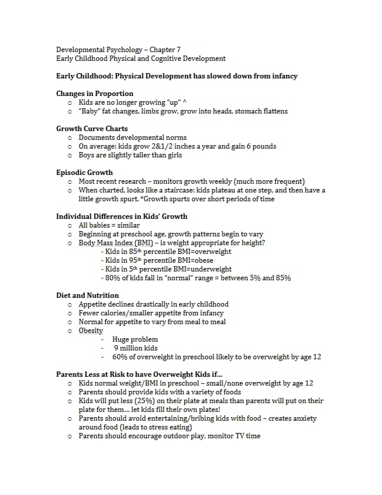 Seventh Chapter of Developmental Psychology