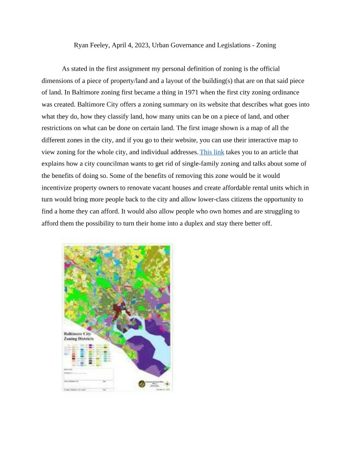 Zoning Assignment 2
