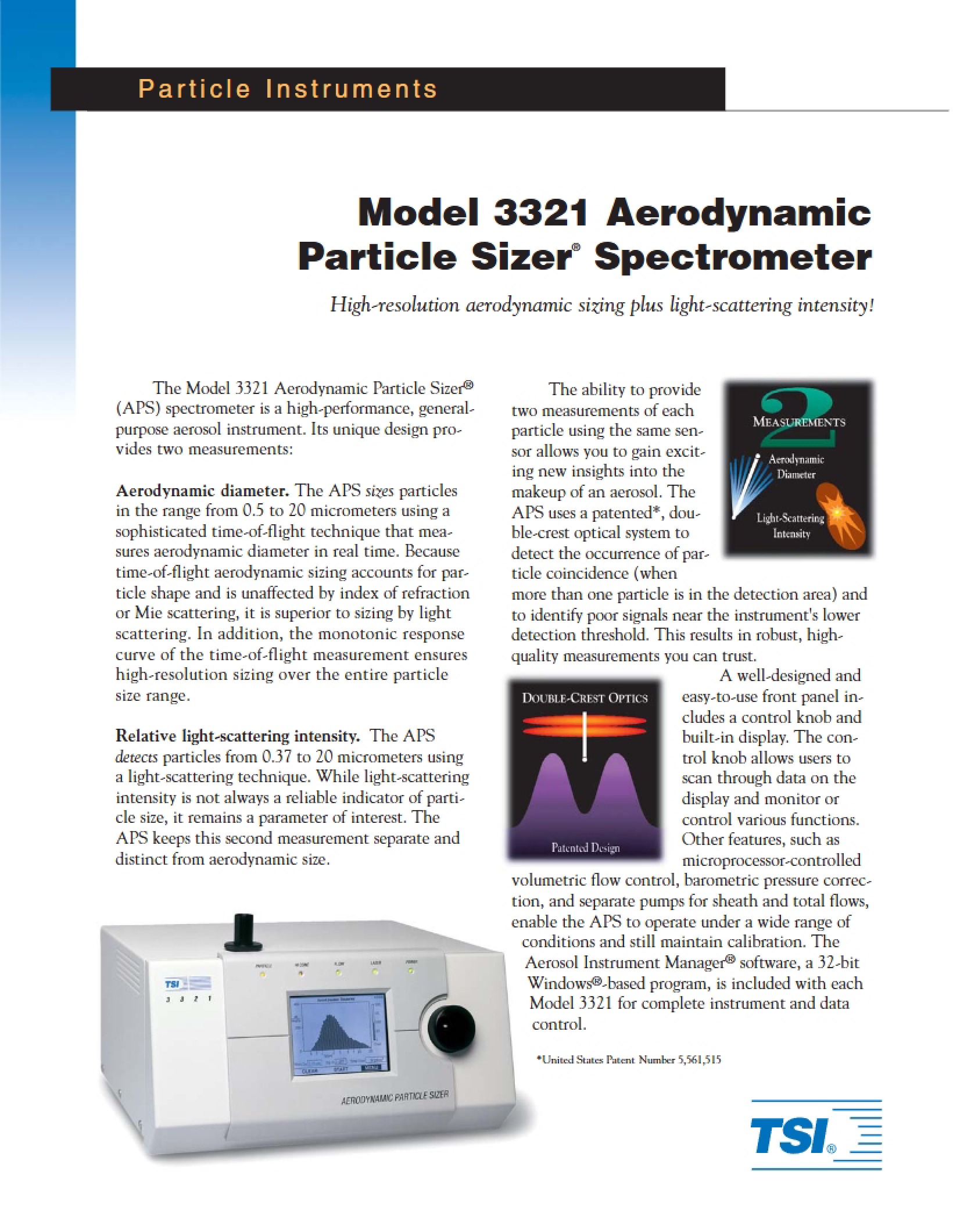 Spectrometer for Aerodynamic Particle Sizing