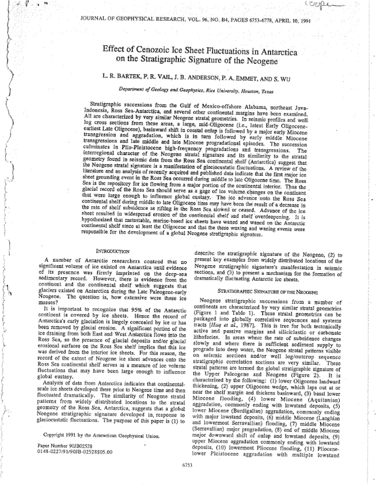 Research Paper for Topics in Organismal Paleobiology