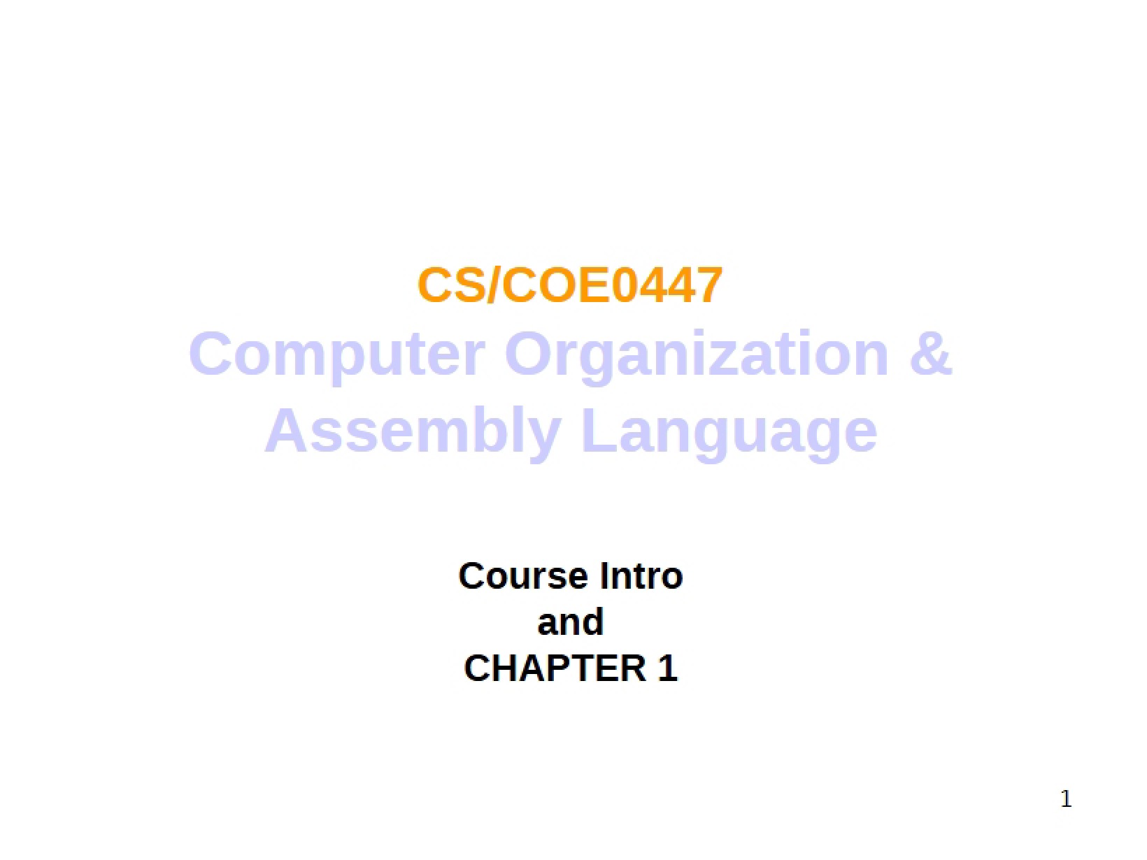 Course Notes