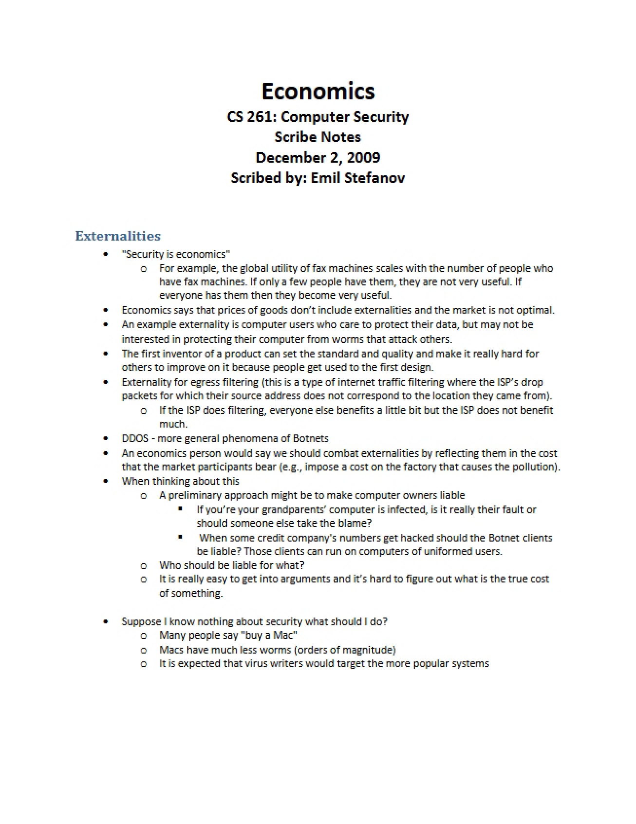 Course Notes