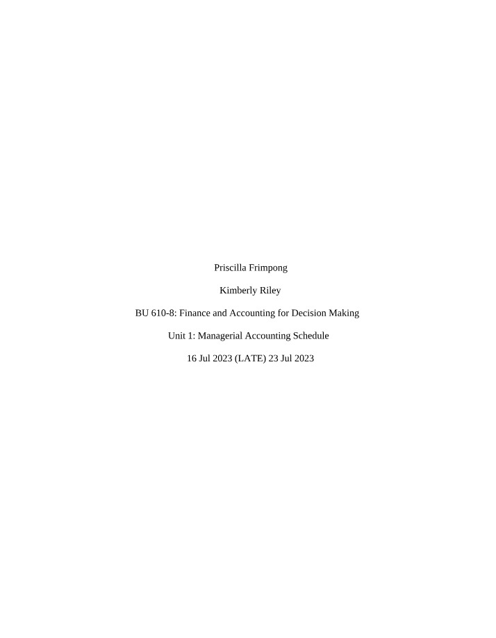 Qualitative Analysis in Managerial Accounting