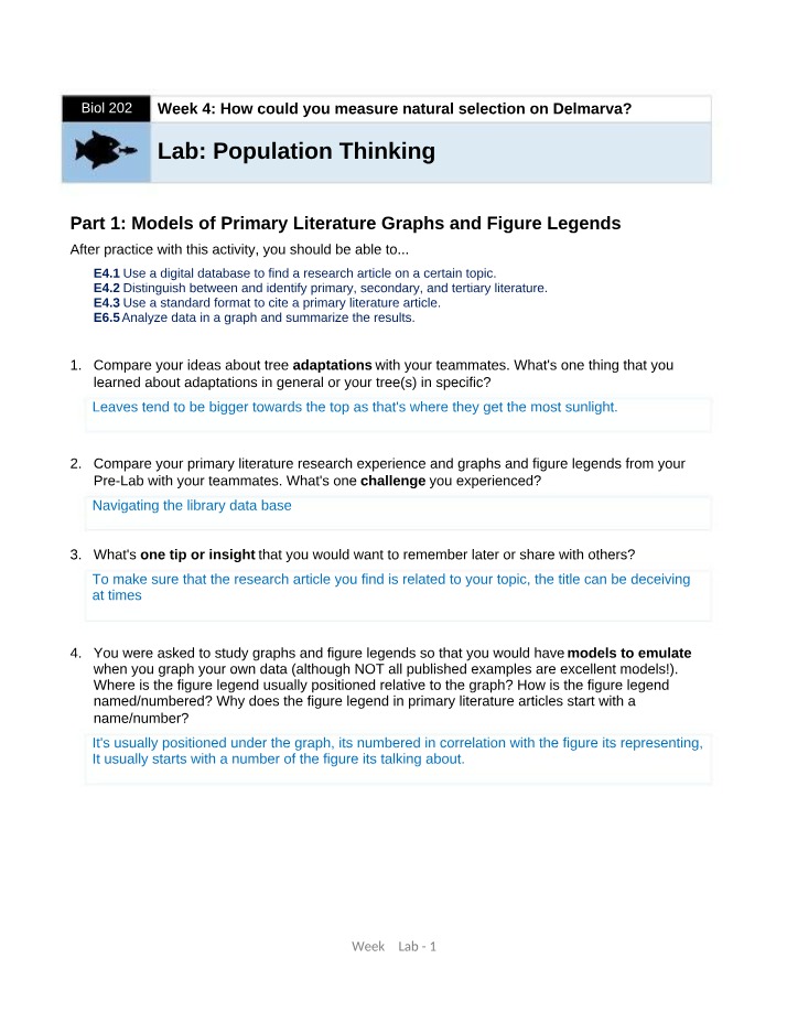 Lab Tips for Analyzing and Citing Primary Literature Articles