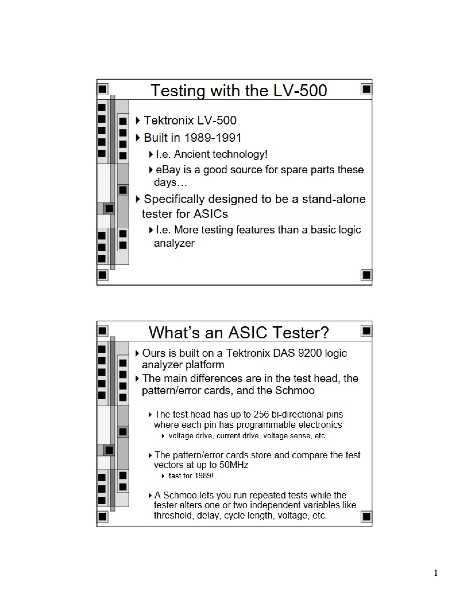 Digital IC Testing Lecture Notes