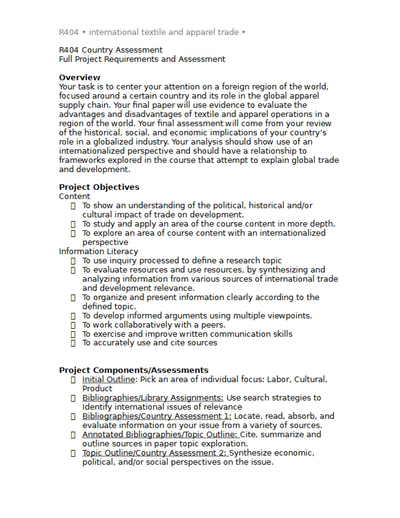 Final Paper Country Assessment (Fall 2015)