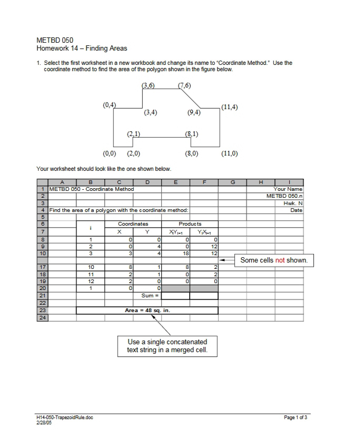 Calculating Areas