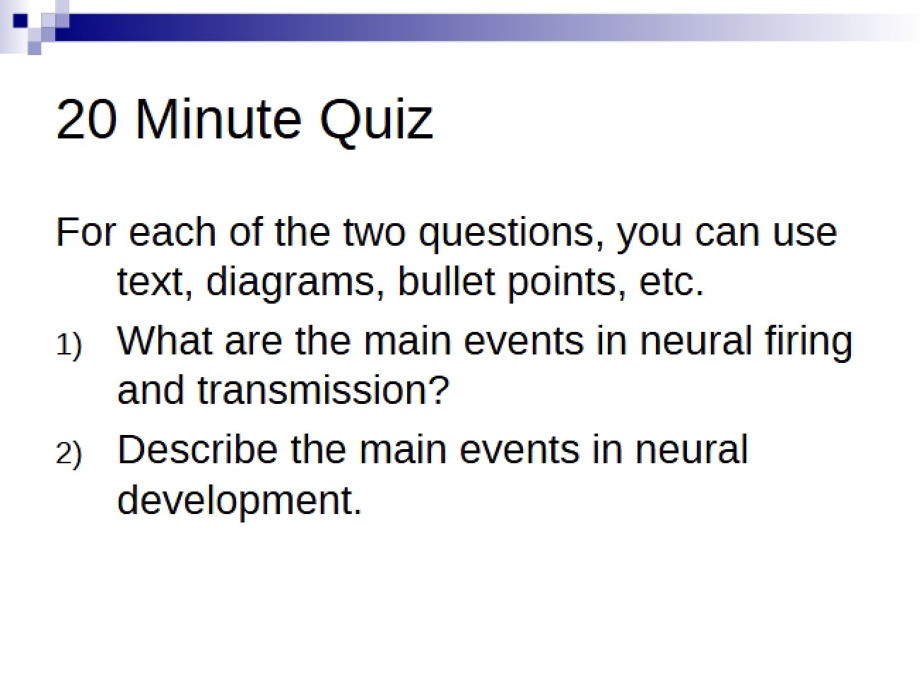 Neural Basis Lecture Notes