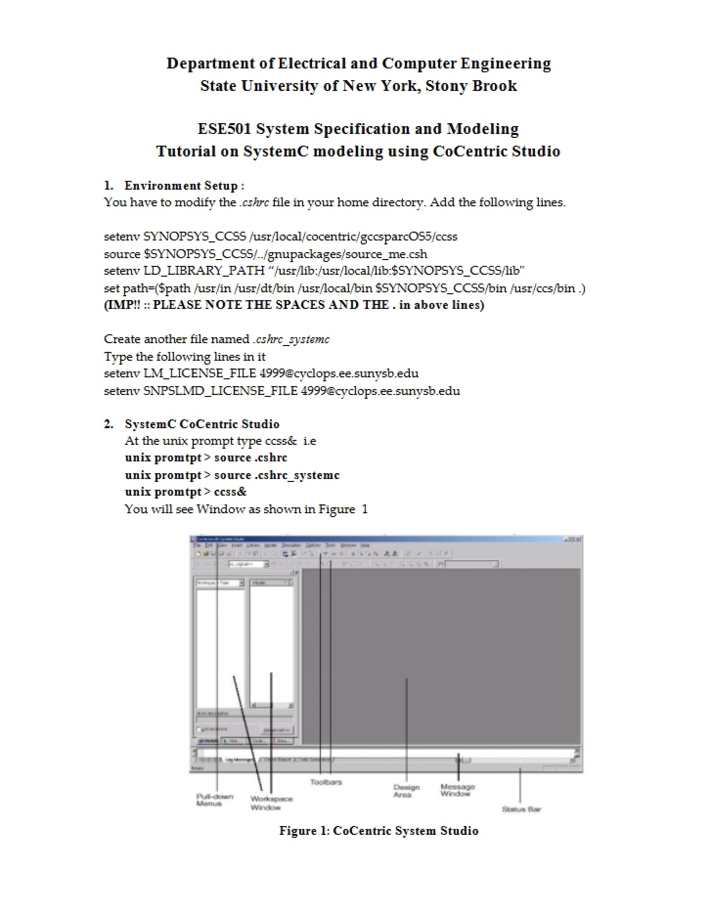 SystemC Modeling Tutorial with CoCentric Studio (ESE501)