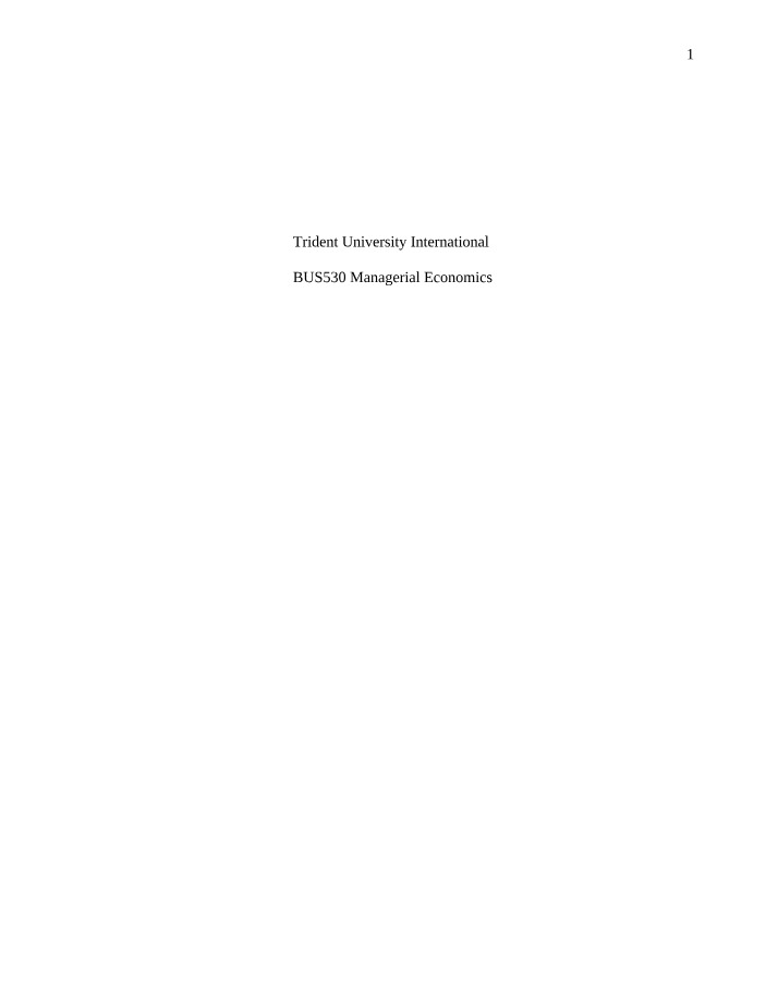 Discussion 1 - BUS530