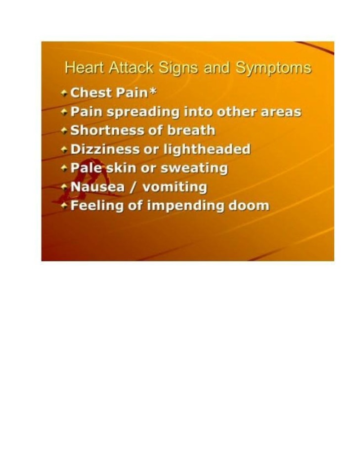 Signs and Symptoms of a Heart Attack