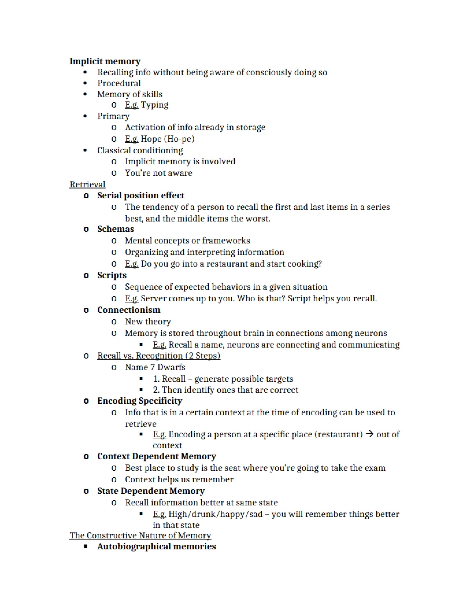 Memory Implicit Forms