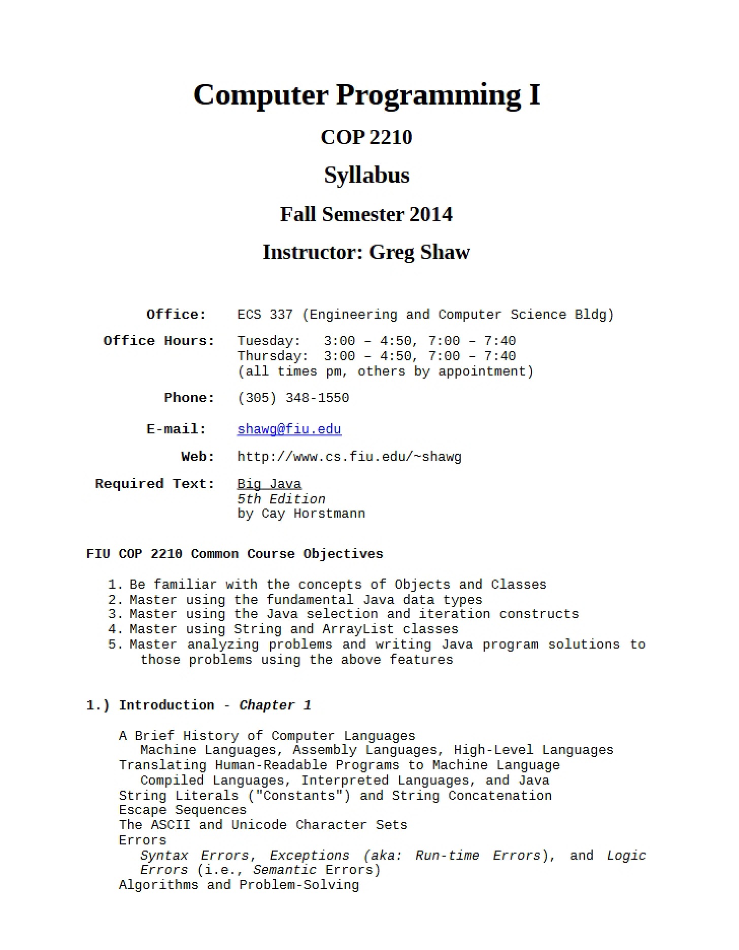 Syllabus Guide