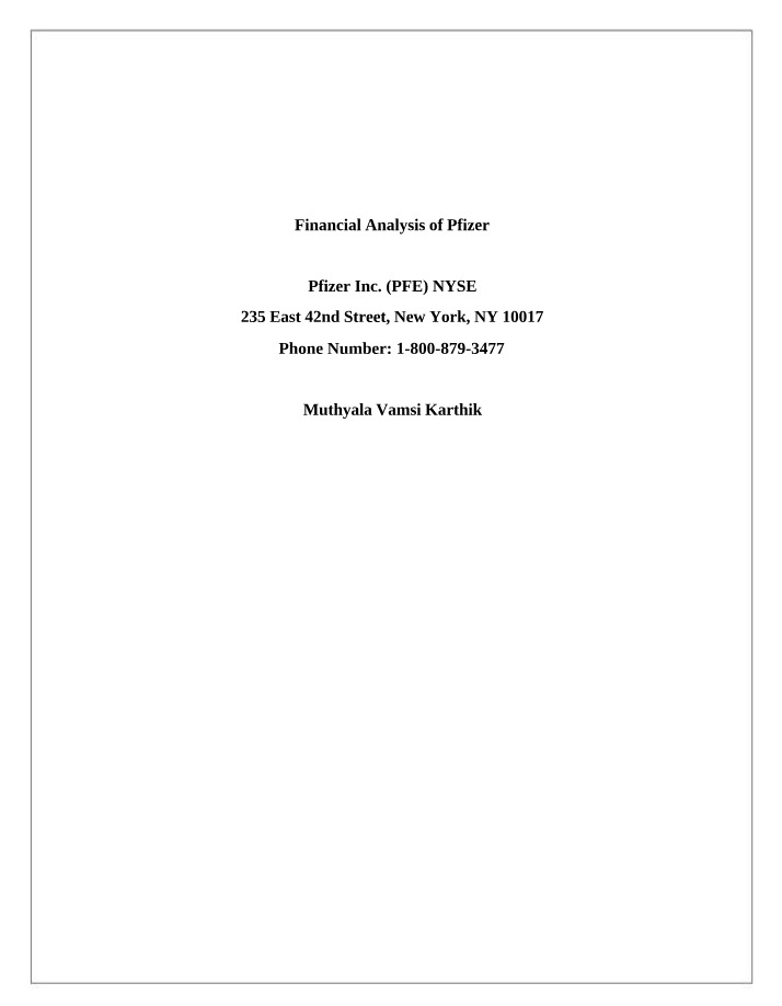 Pfizer Case Study