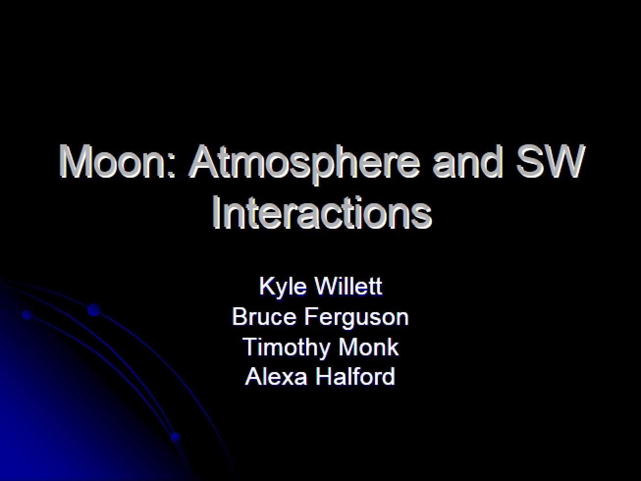Moon Atmosphere and SW Interactions