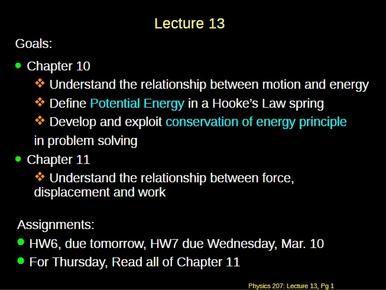 Notes for Lecture 13