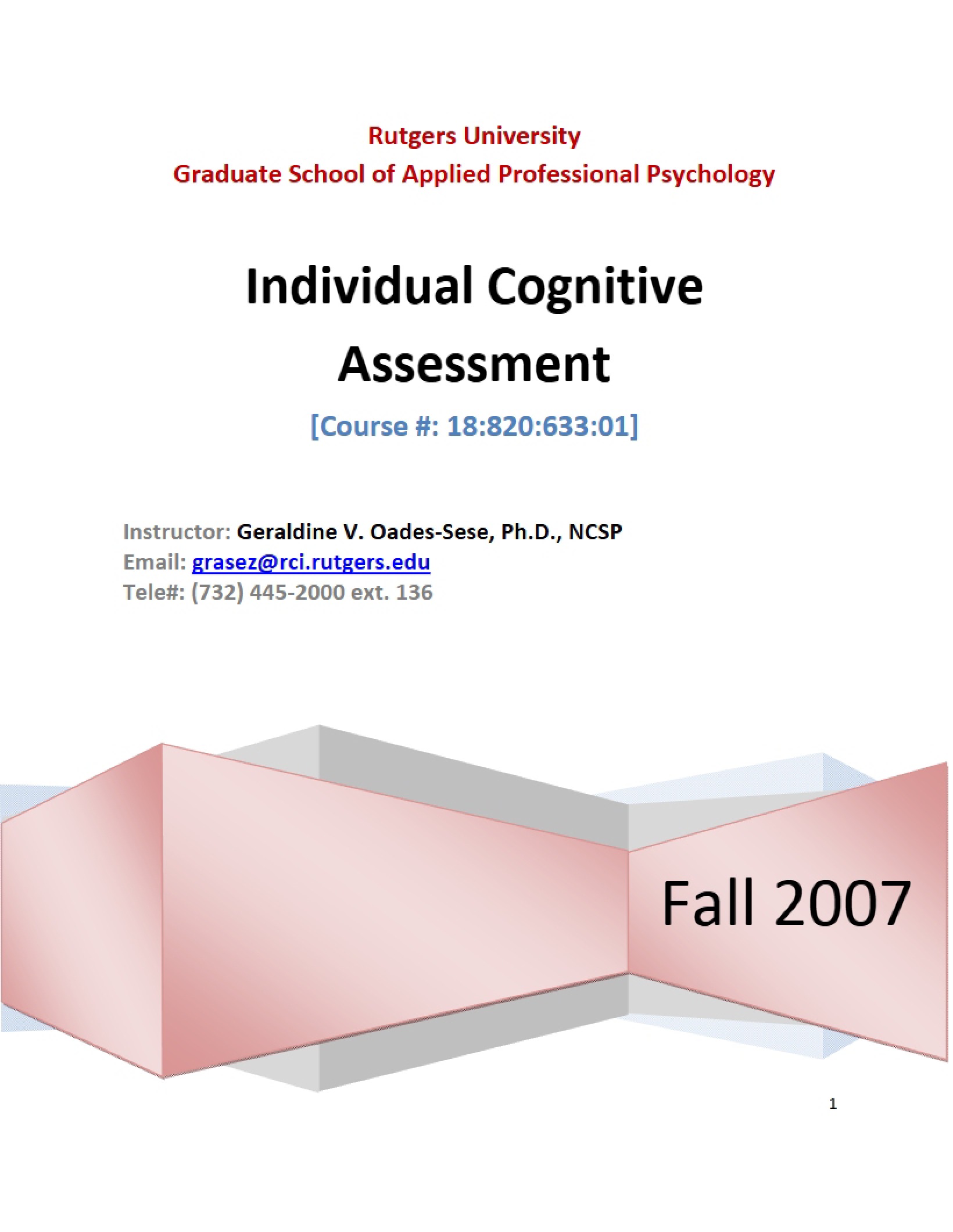 Assessment of Individual Cognition - 18