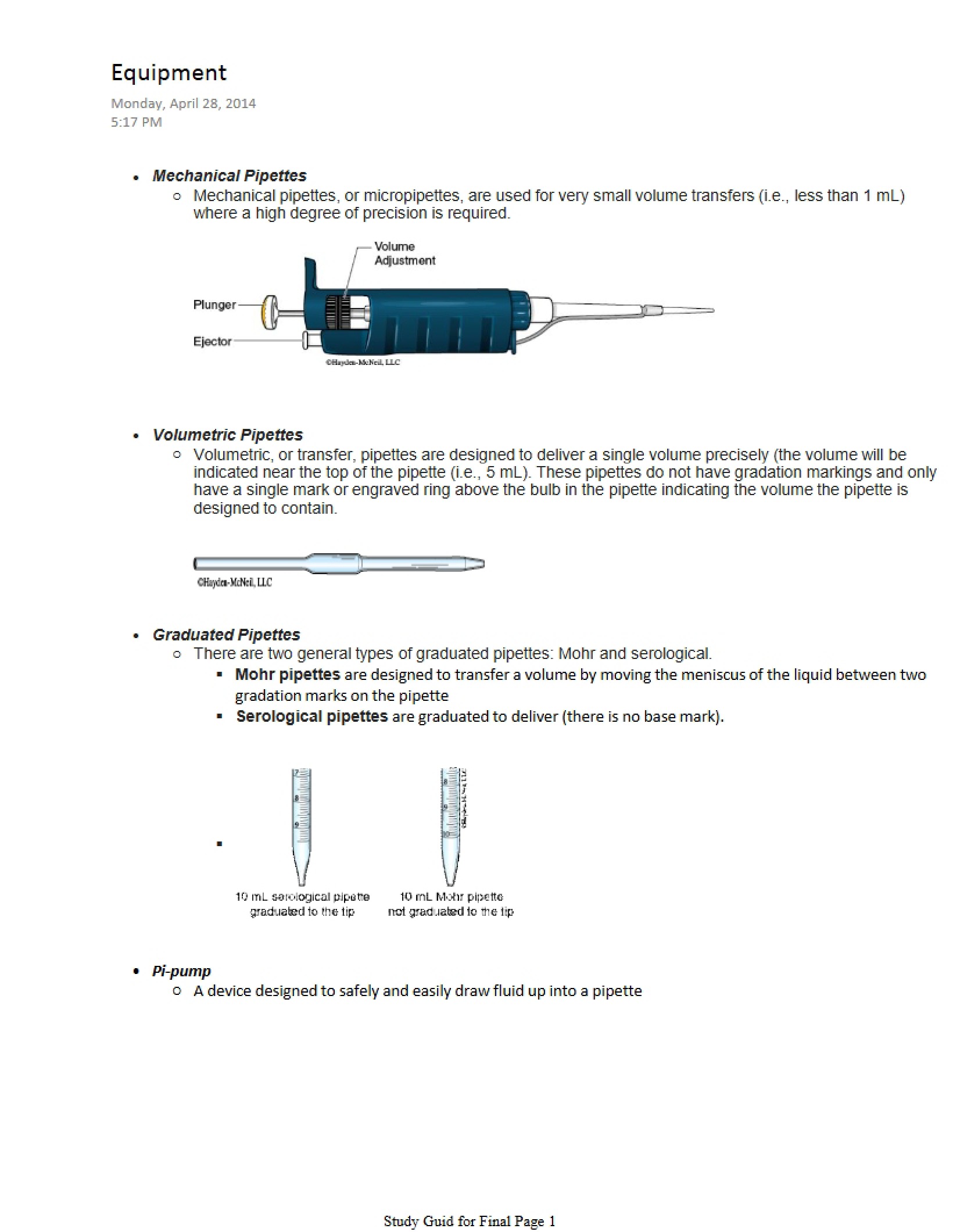 Bio Lab Final Guide