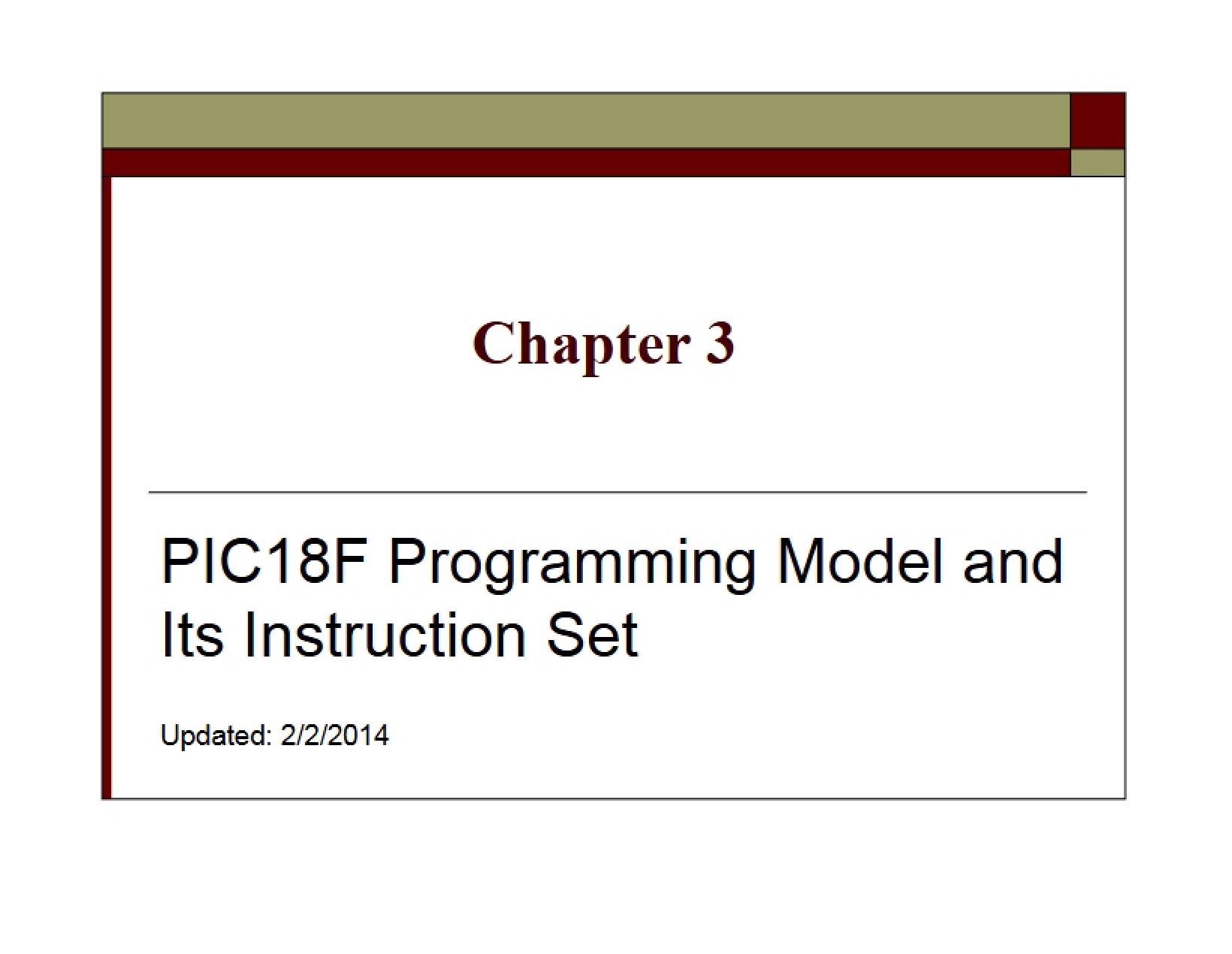 Chapter Three Notes