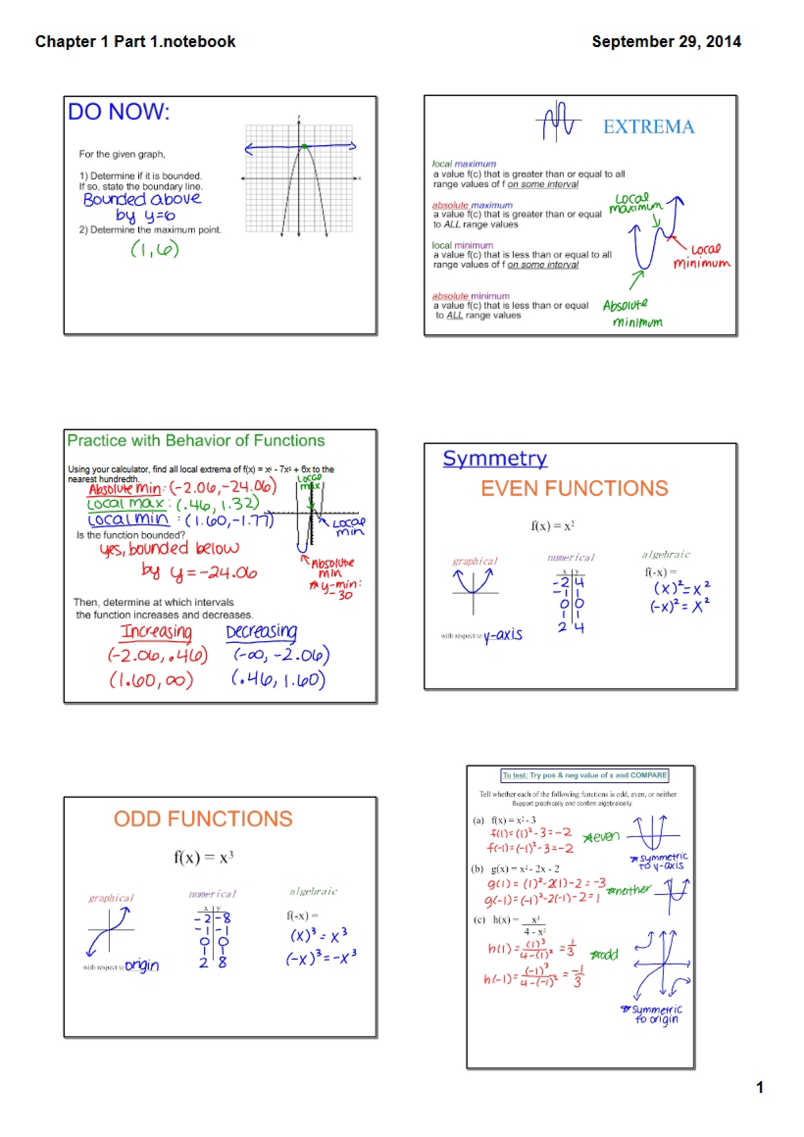 Calculus I - Chapter One