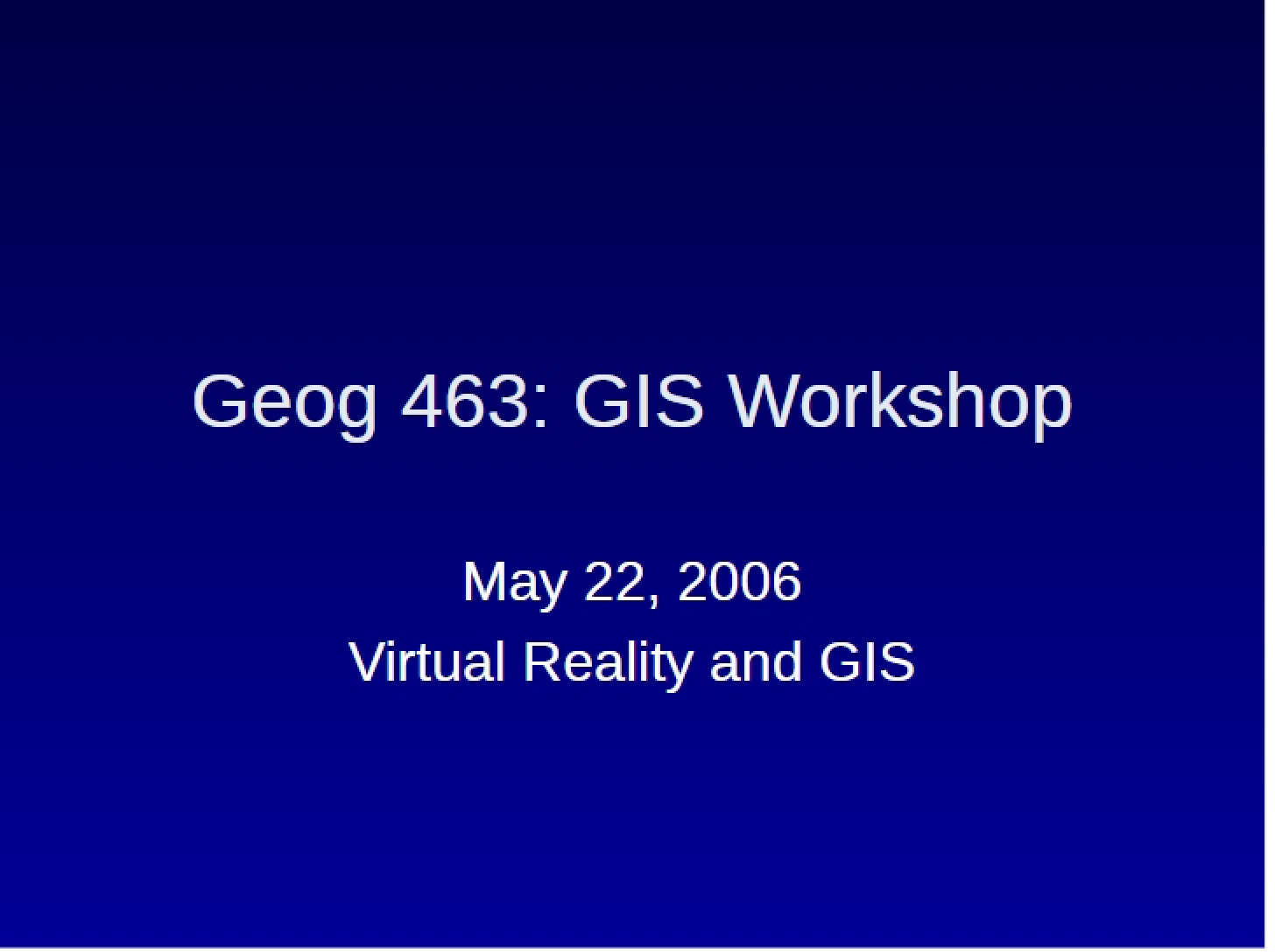 GIS Integrated with Virtual Reality