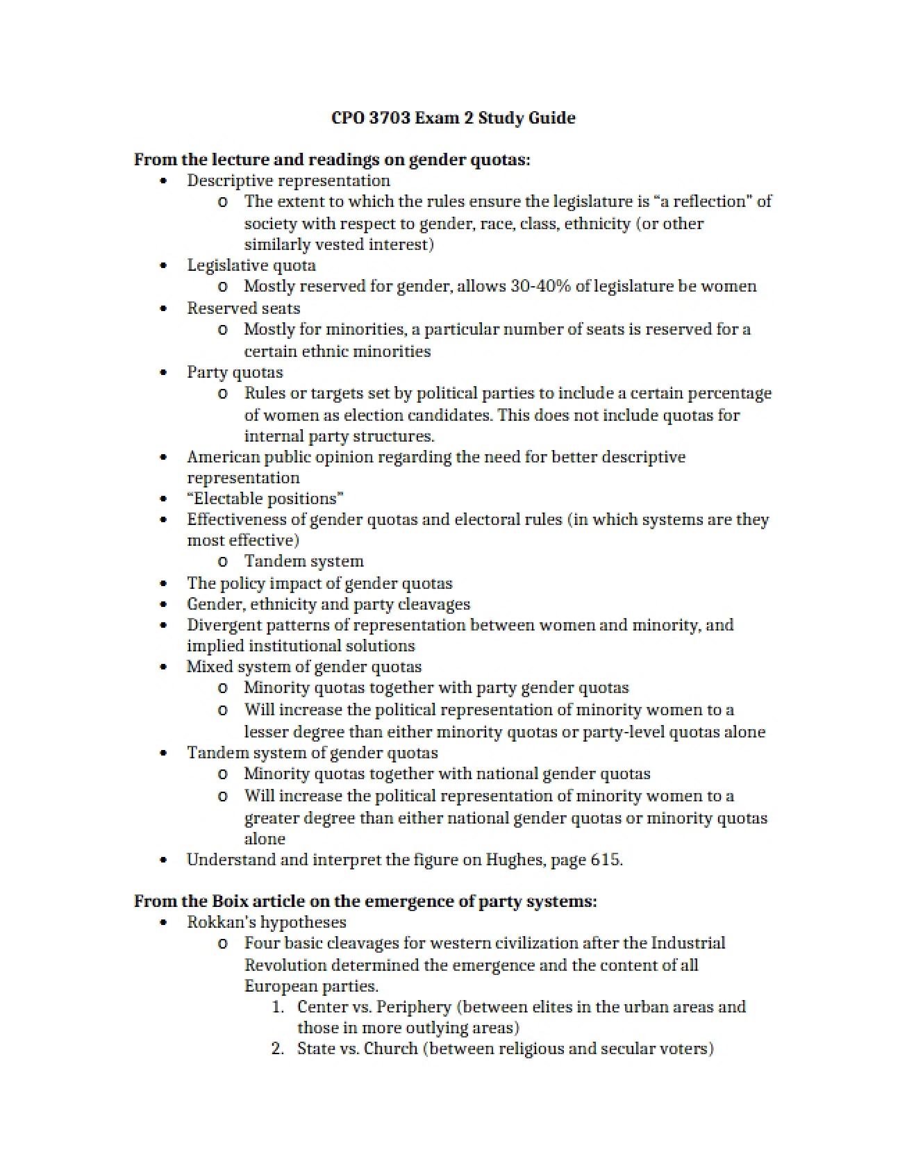 Second Exam Study Guide Materials