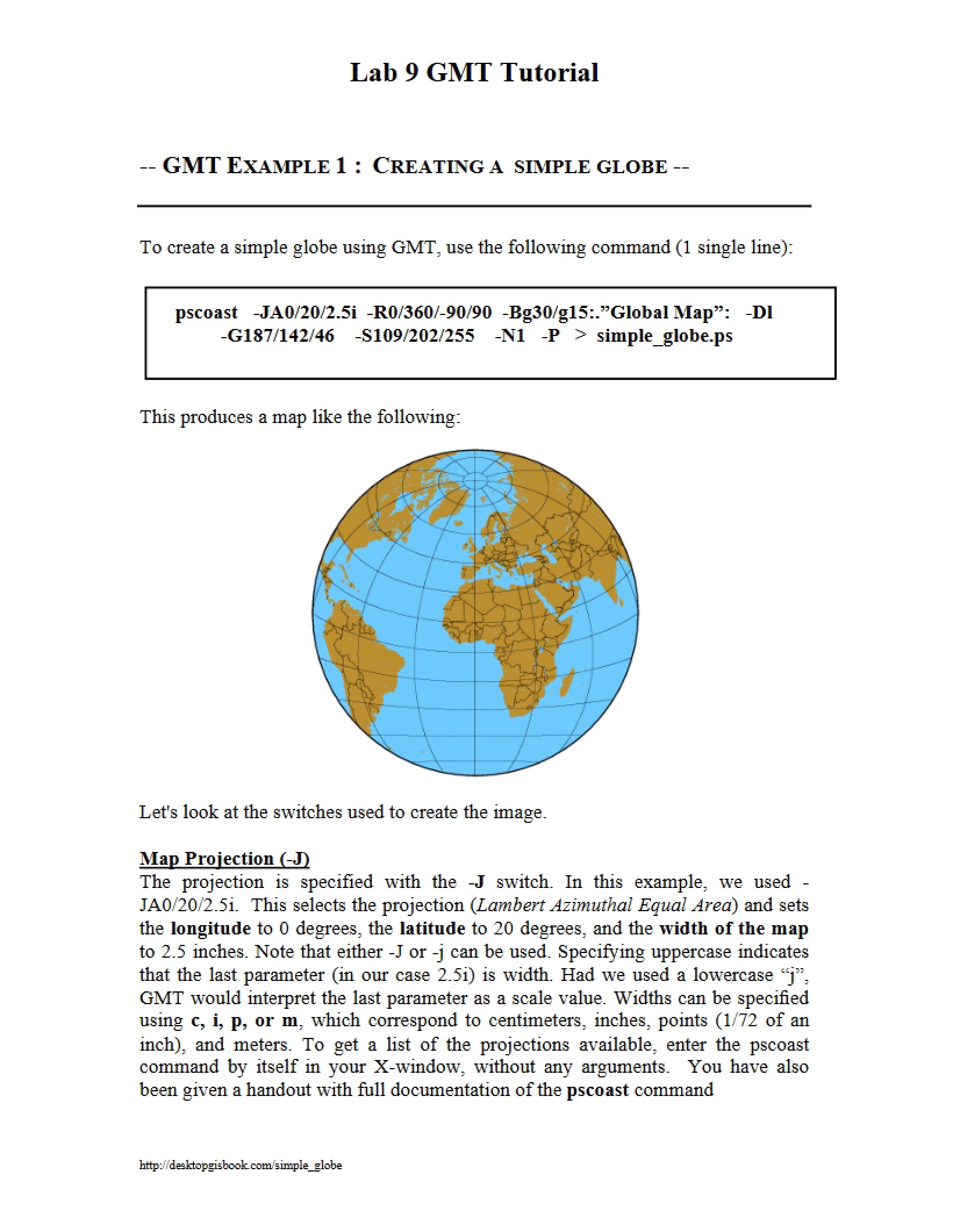 Tutorial for GMT Lab Nine