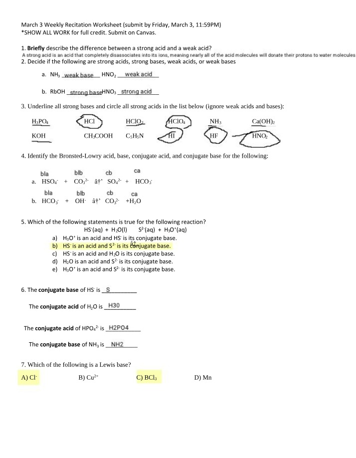 Differences and Examples of Strong and Weak Acids