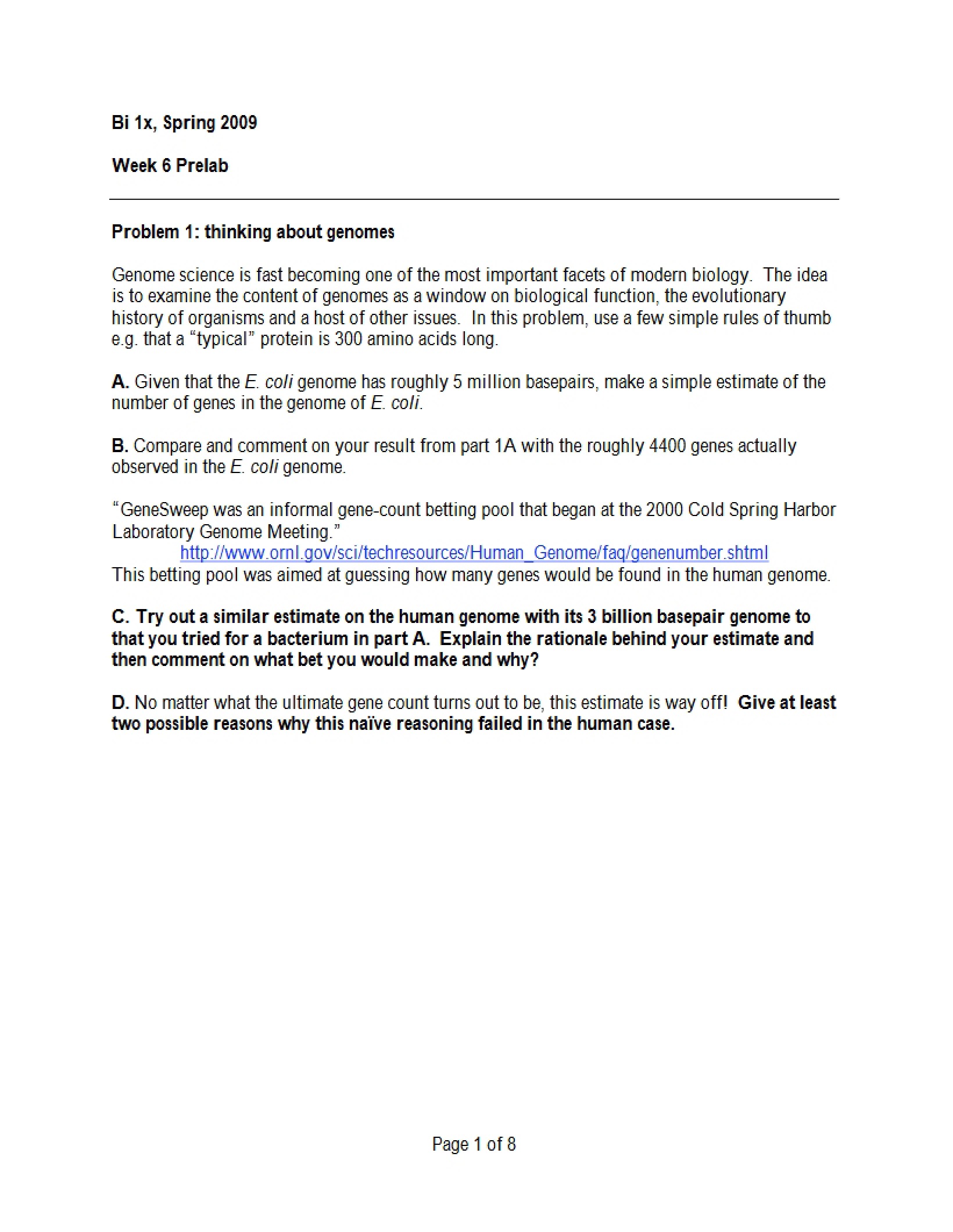 Genome Analysis