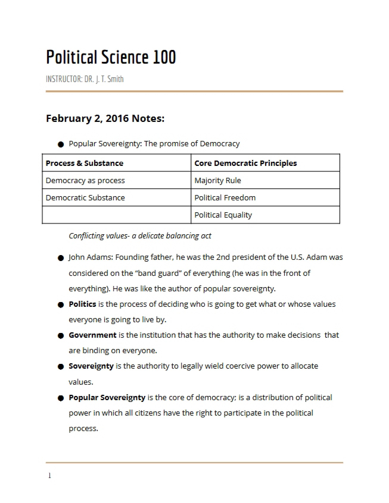 Democracy's Promise Popular Sovereignty