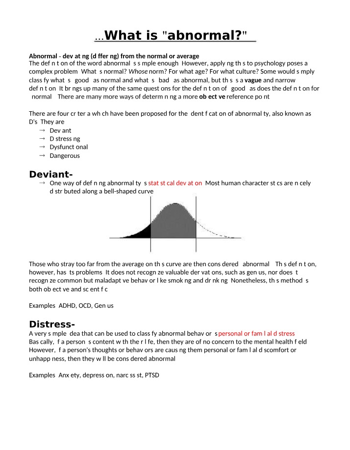 Defining and Classifying Abnormal Psychology