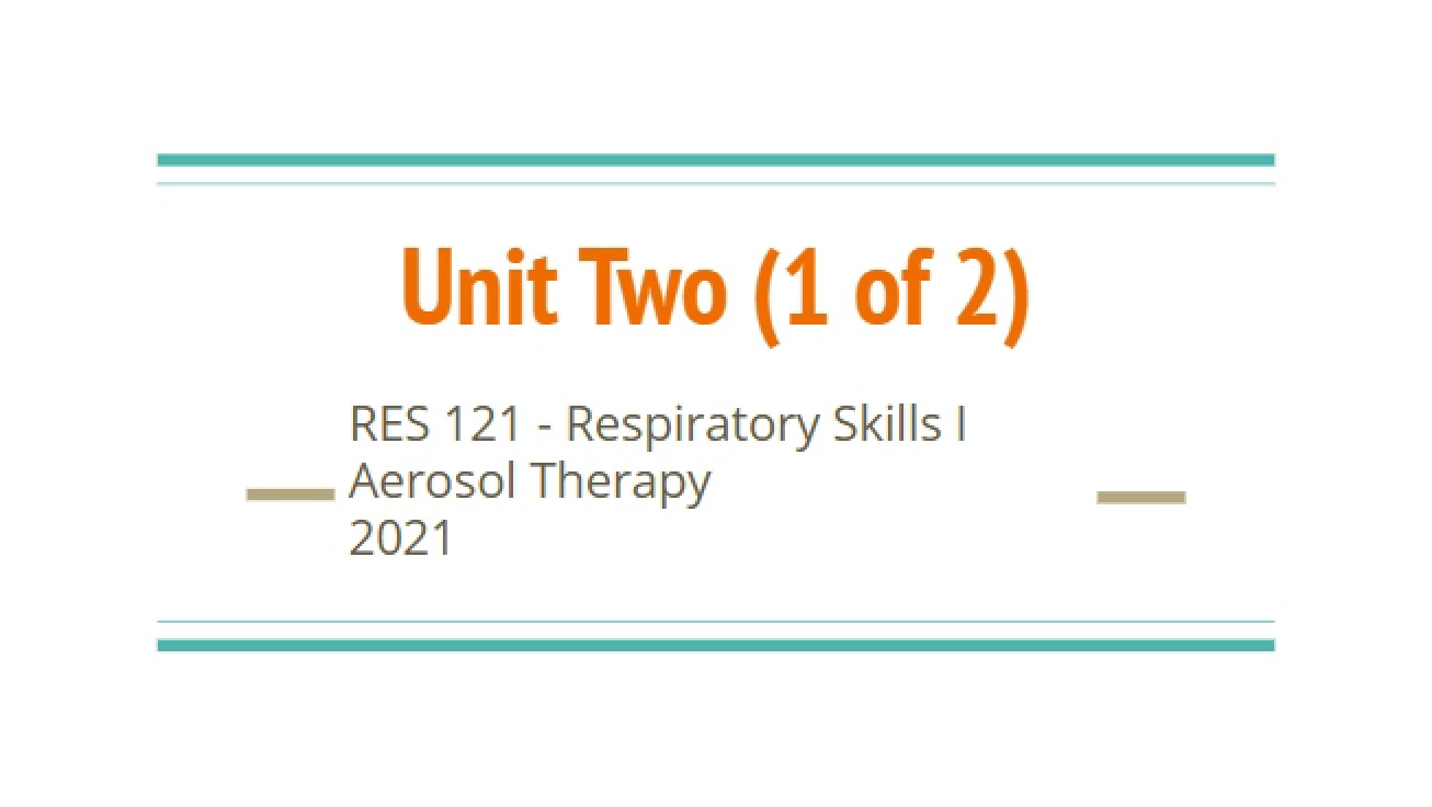 Aerosol Therapy Unit 2.1