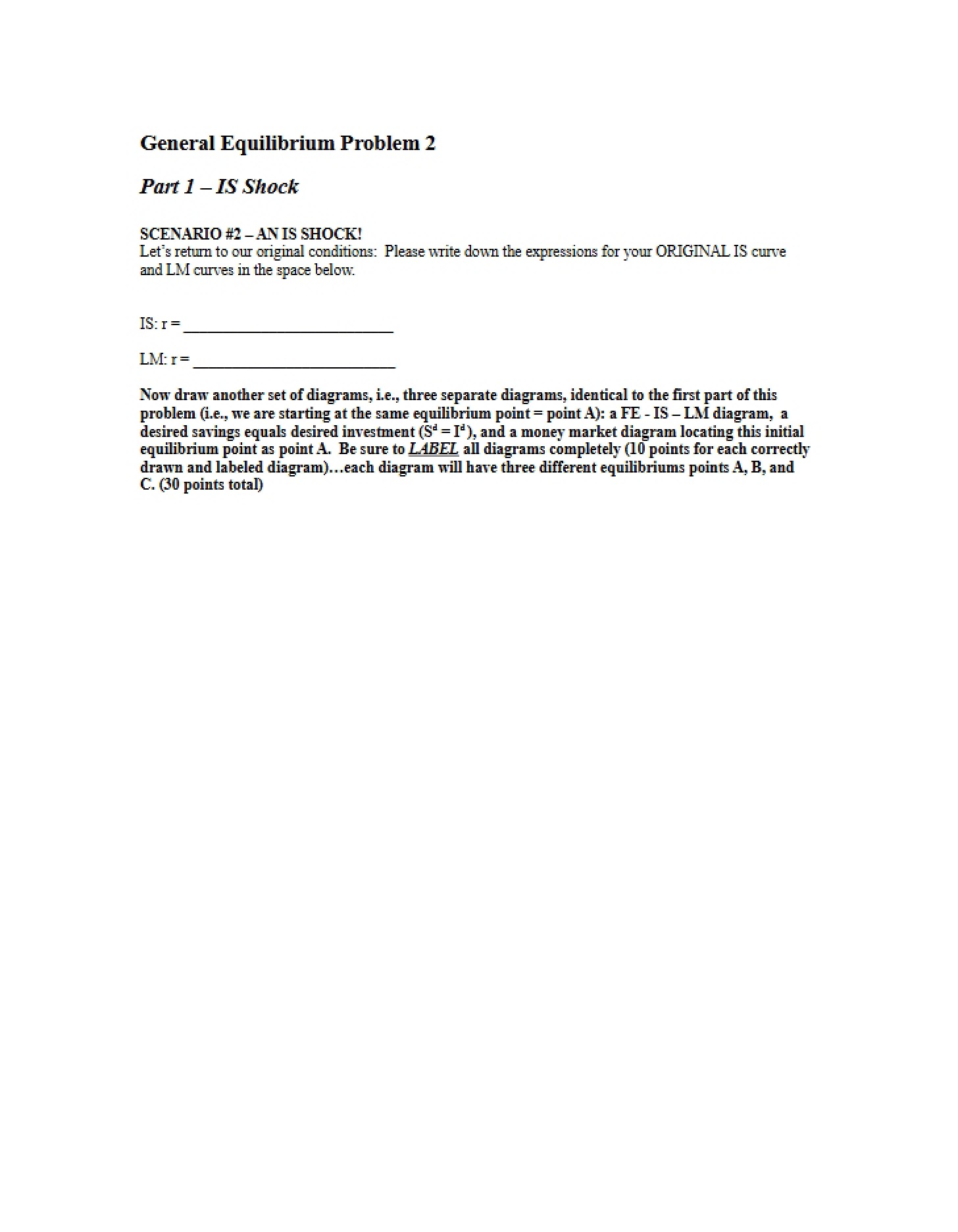 Problem 2 General Equilibrium