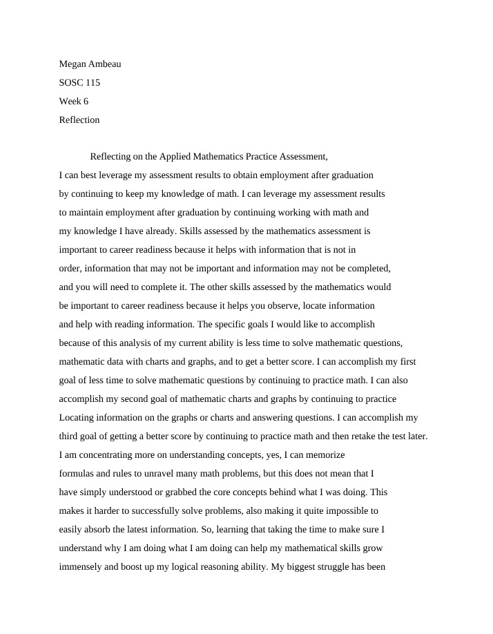 Week 6 Reflection for SOSC 115