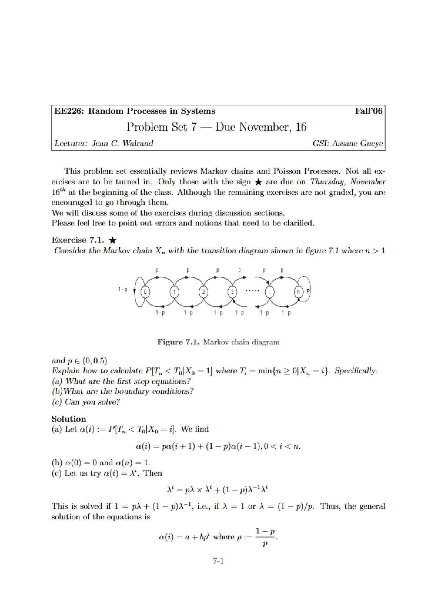 Set 7 Problems