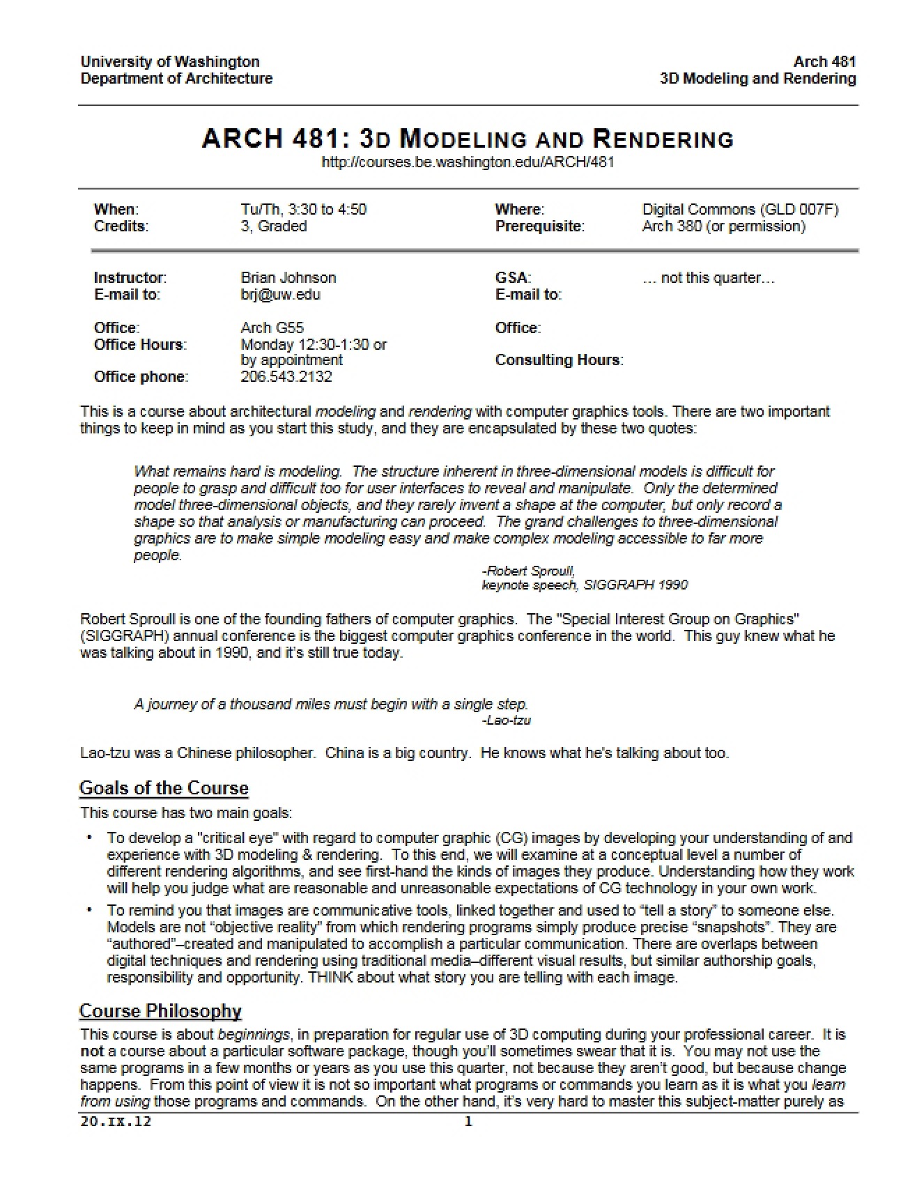 Course Syllabus