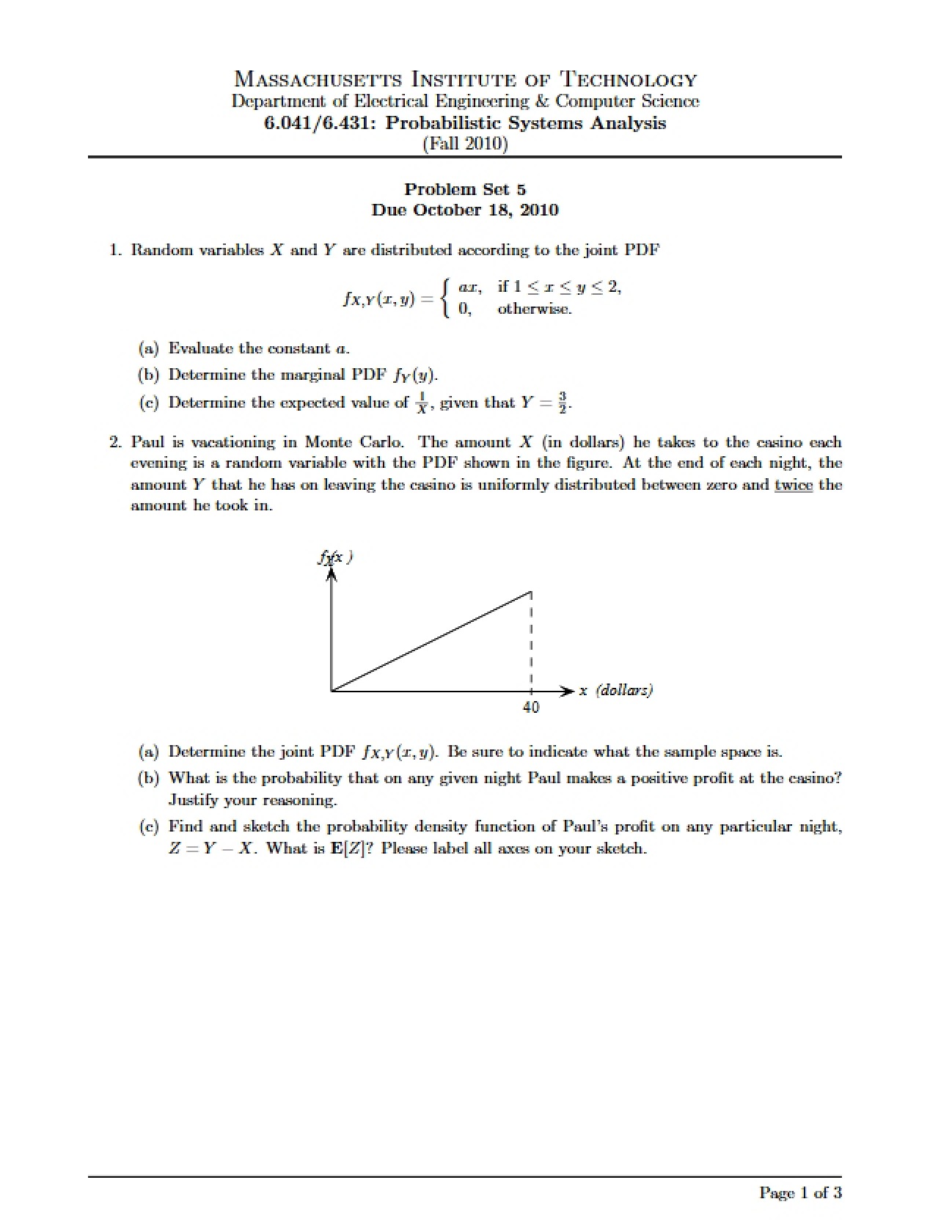 Set of Problems 5