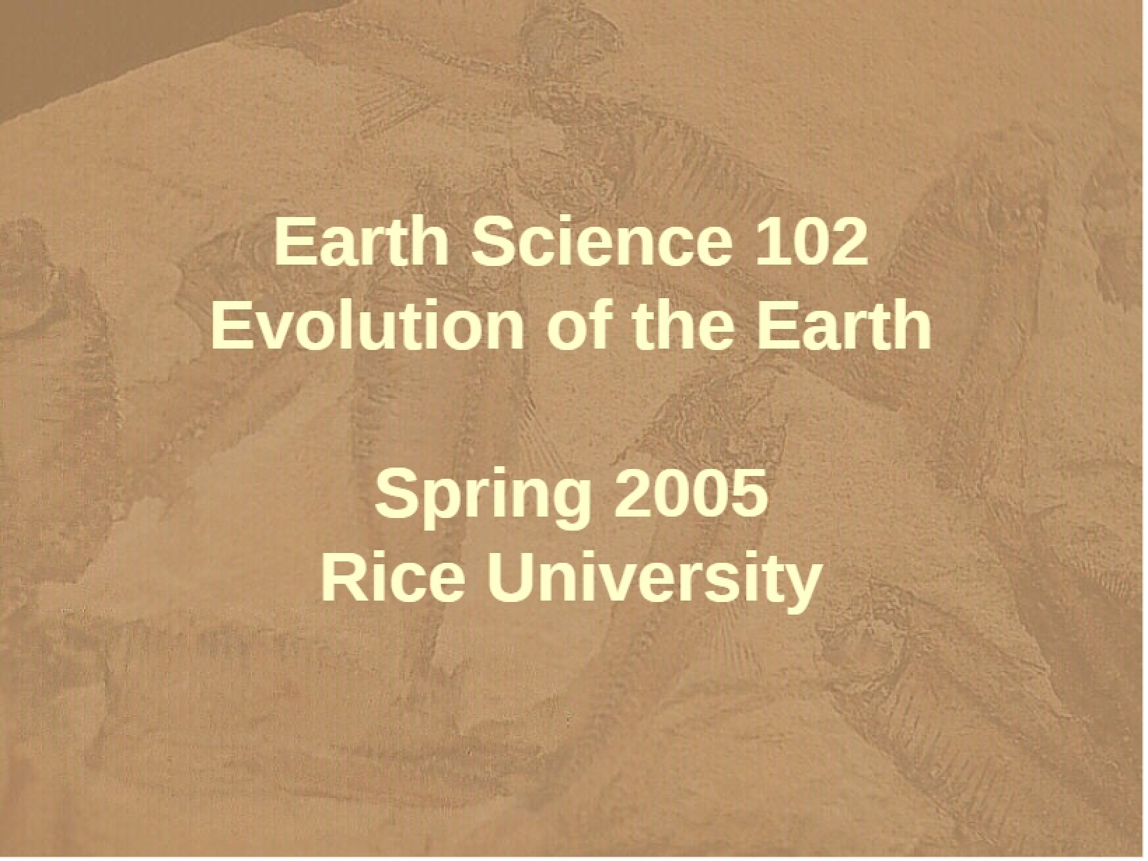 Class Notes History of Life