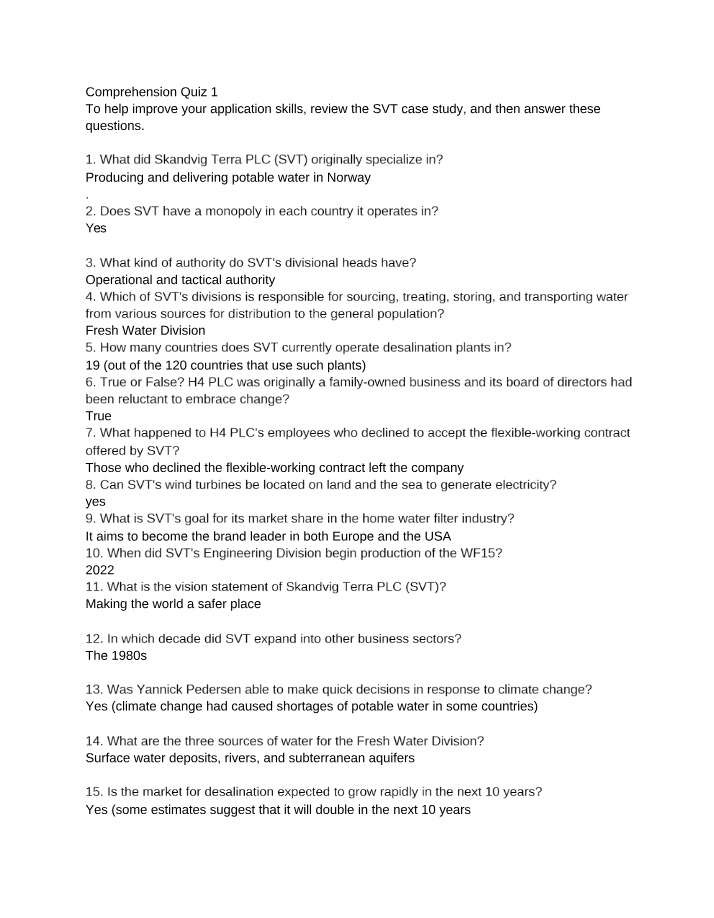 SVT Case Study for Application Skills