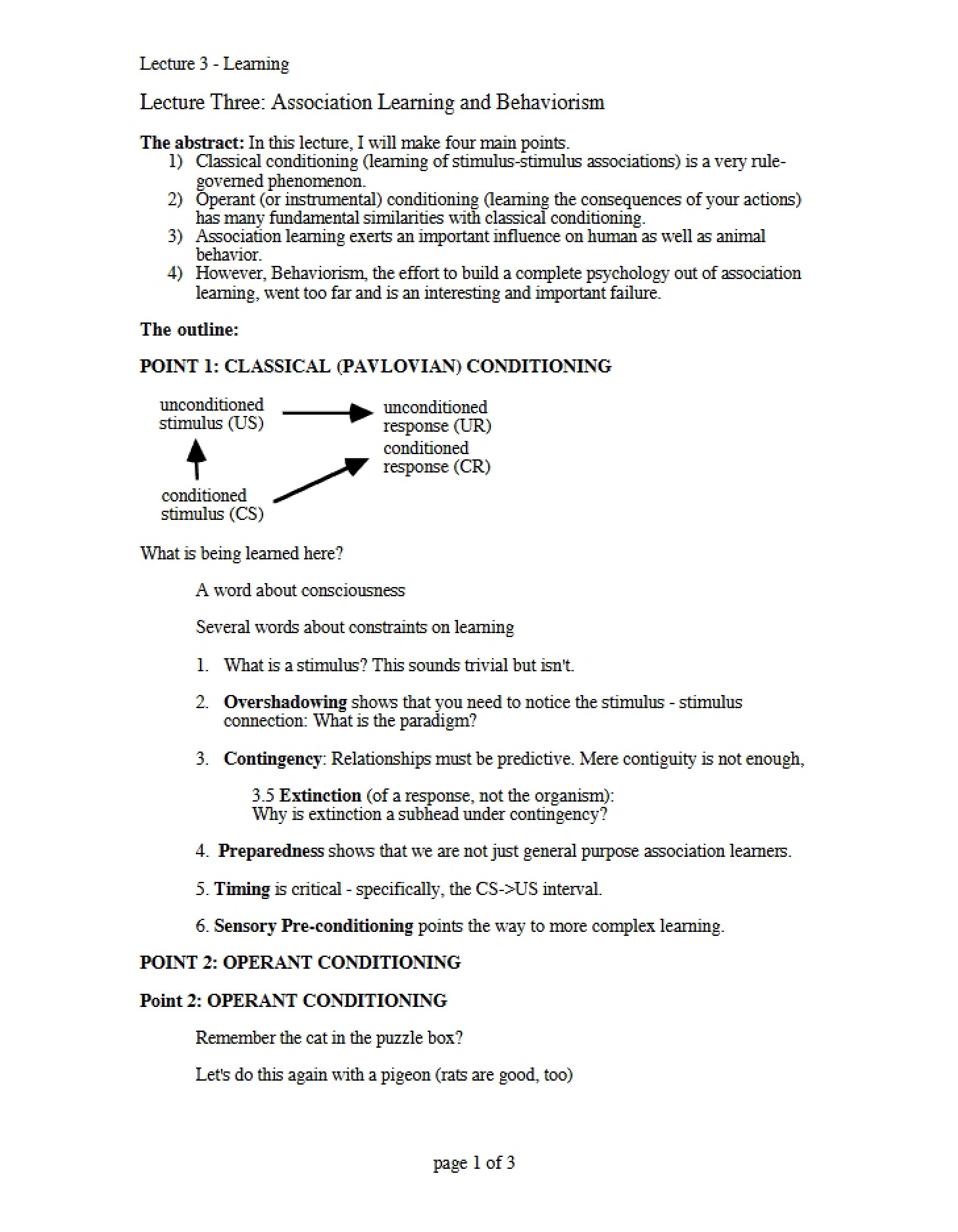 Behaviorism and Association Learning