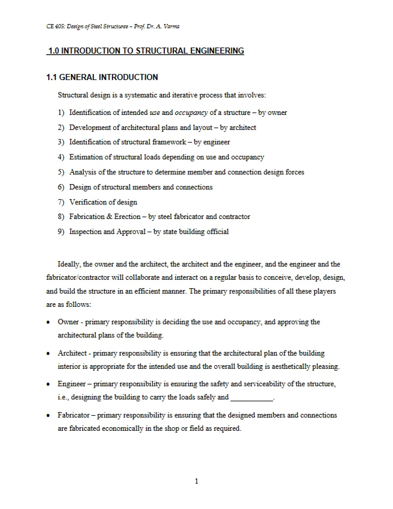 Structural Engineering Introduction