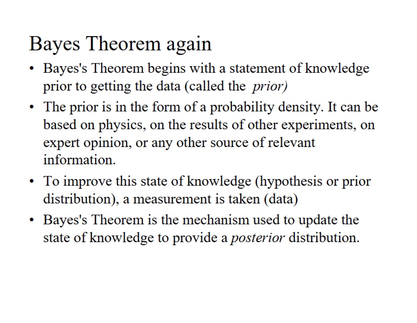 Theorem of Bayes