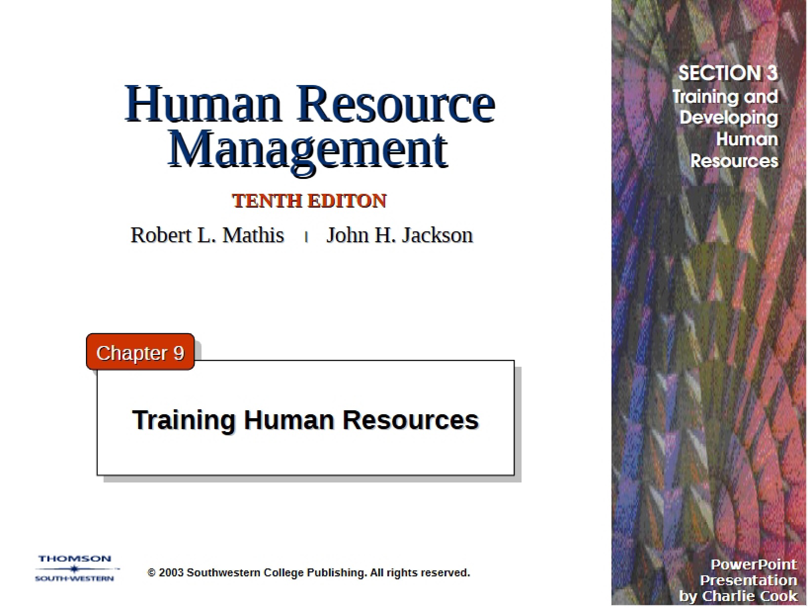 Human Resources Training (Ch 9)