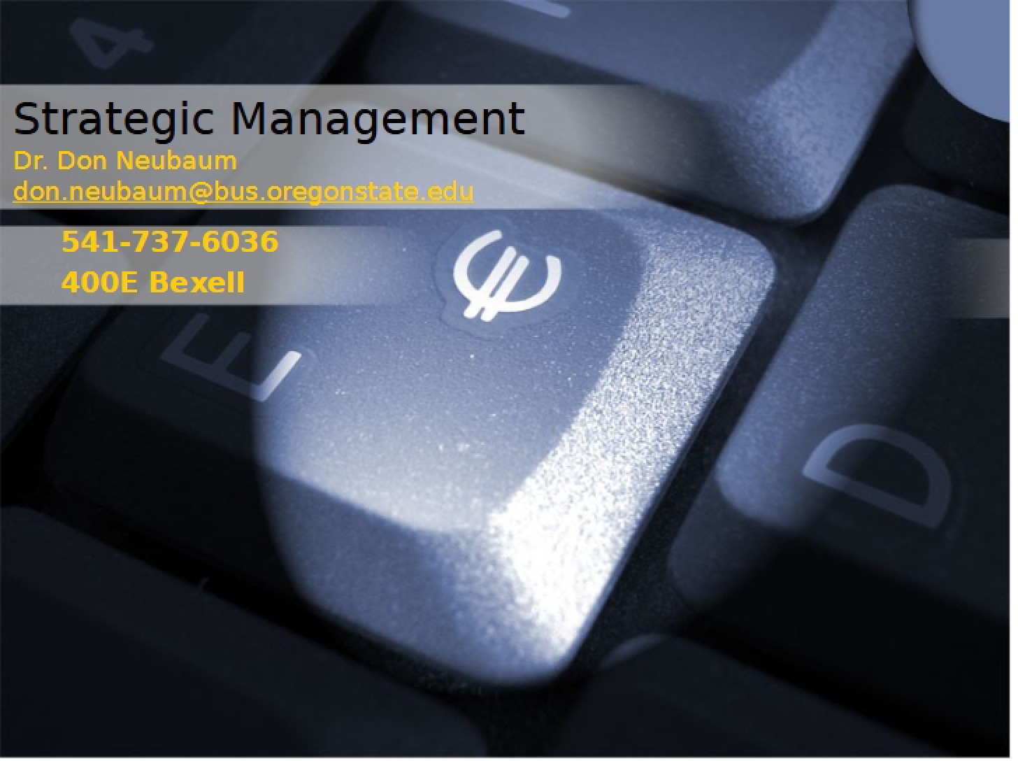 Management of Strategy