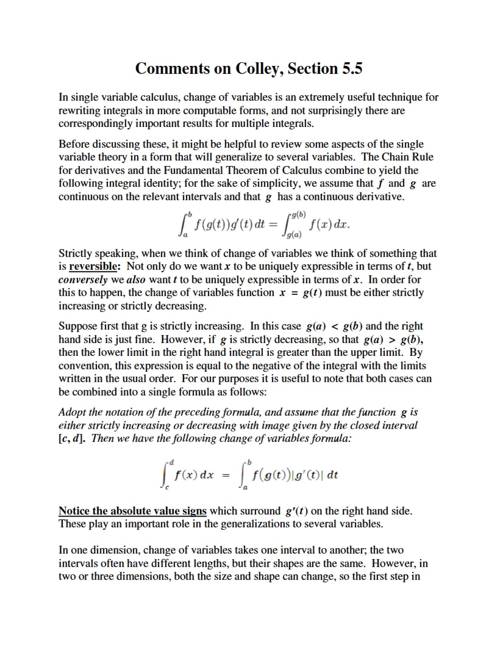 Section 5.5 Colley Notes