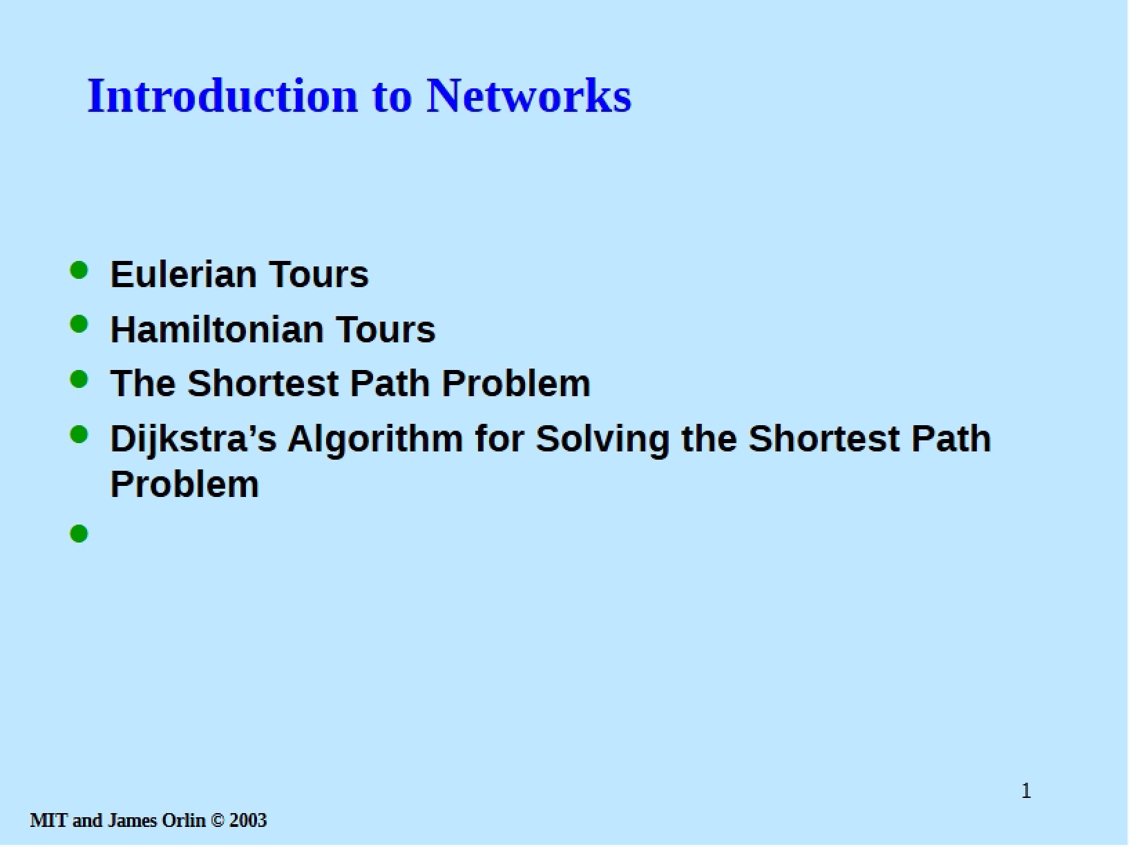 Networks Introduction