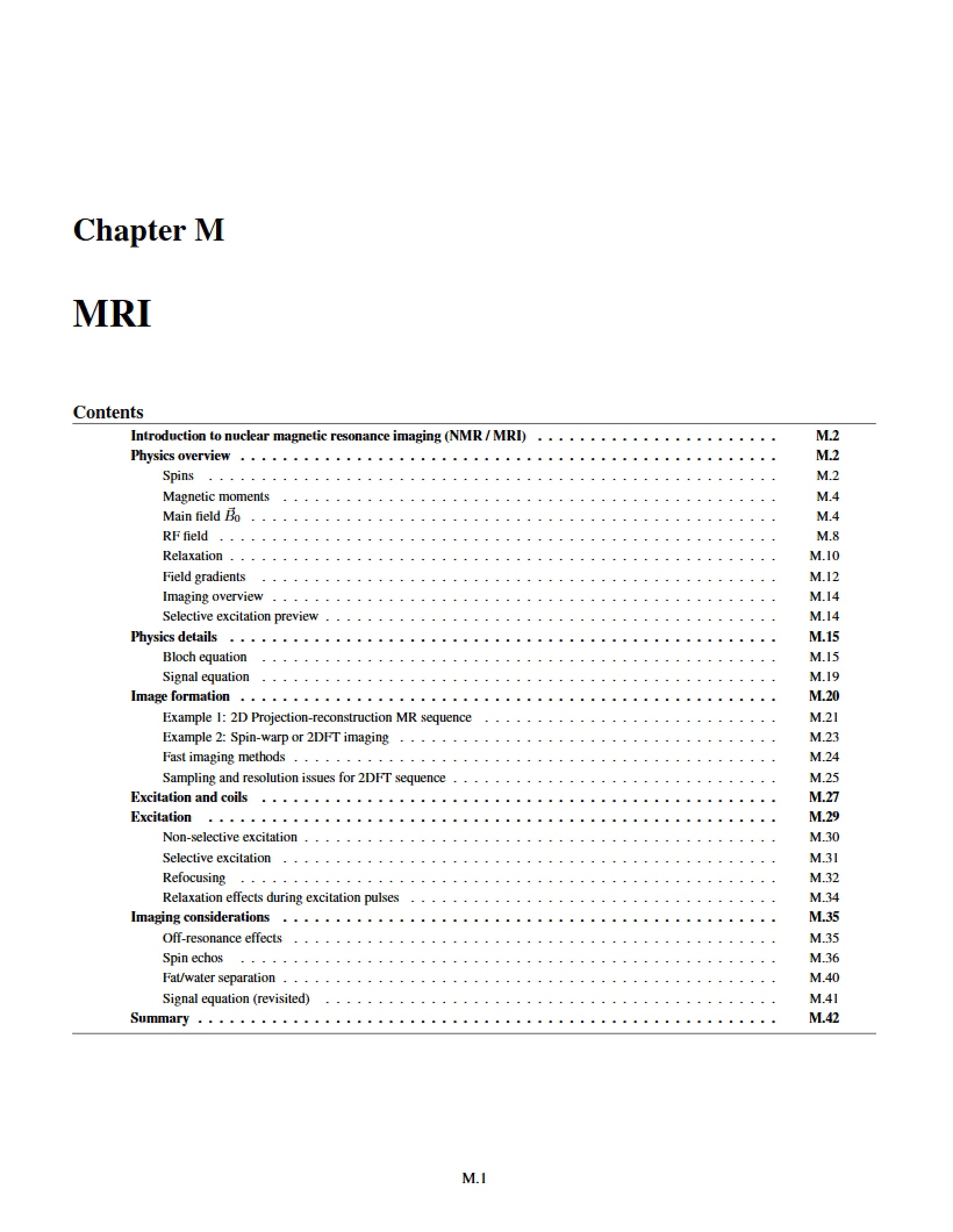 Magnetic Resonance Imaging