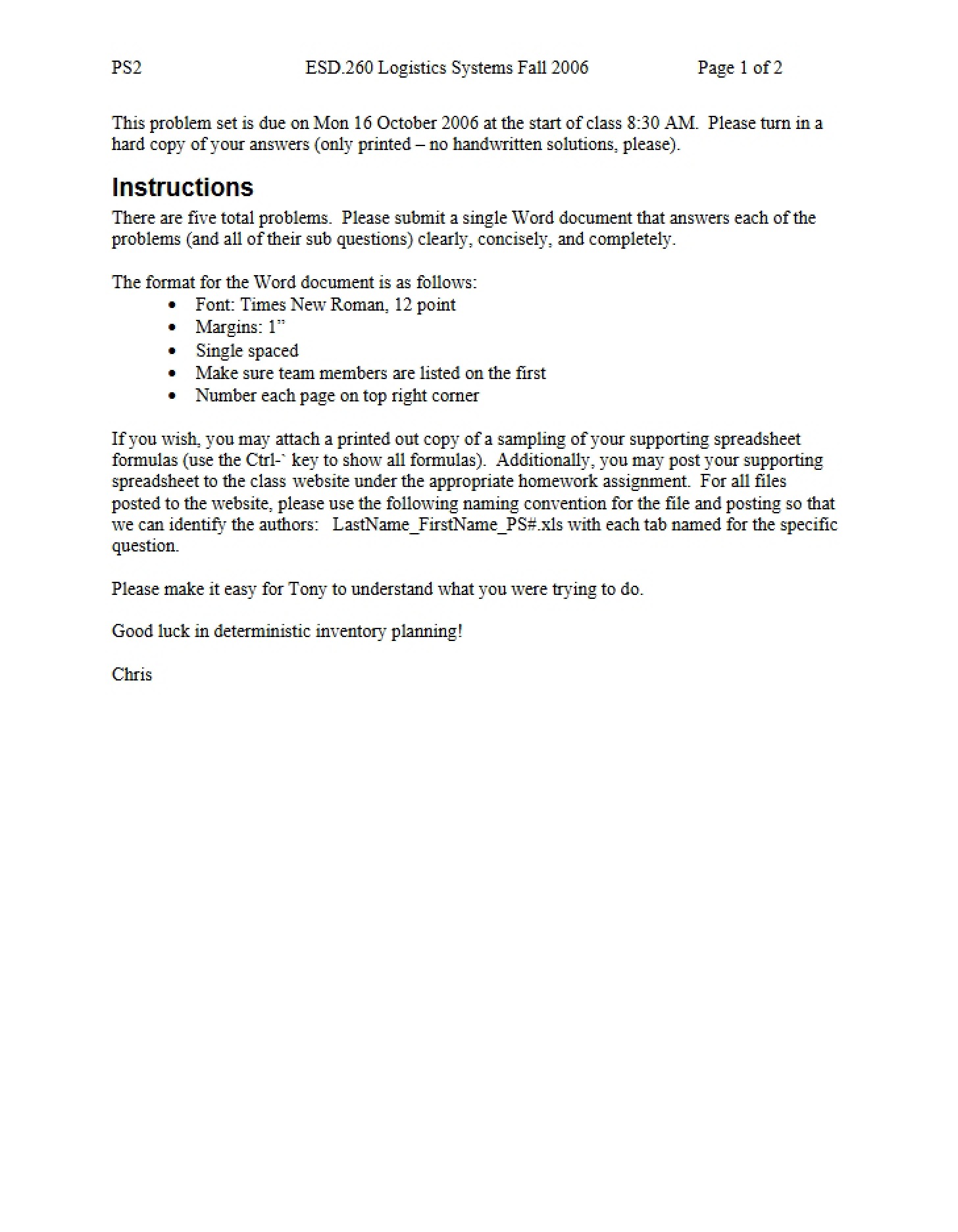 Course Assignment