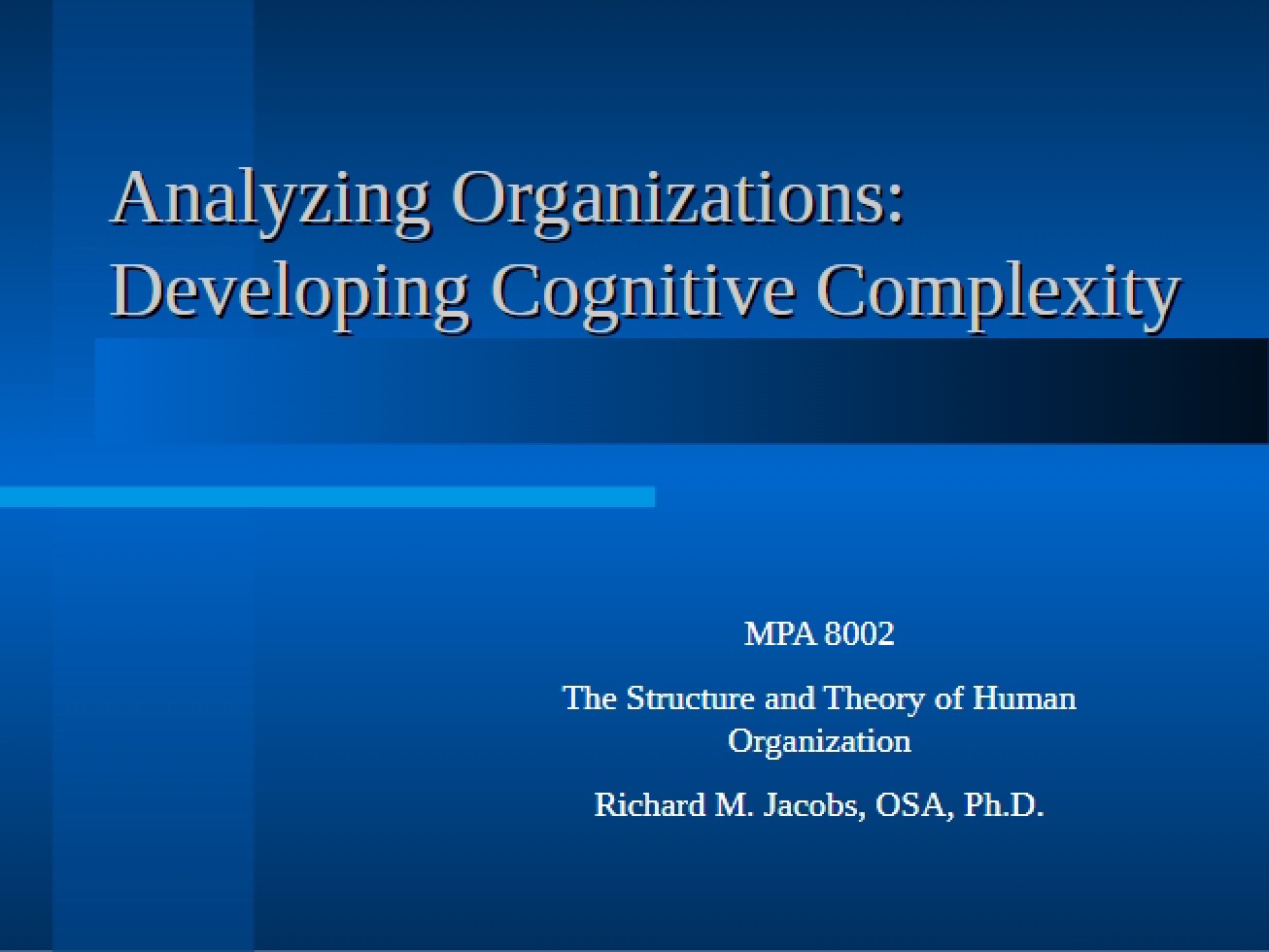 Cognitive Complexity Development